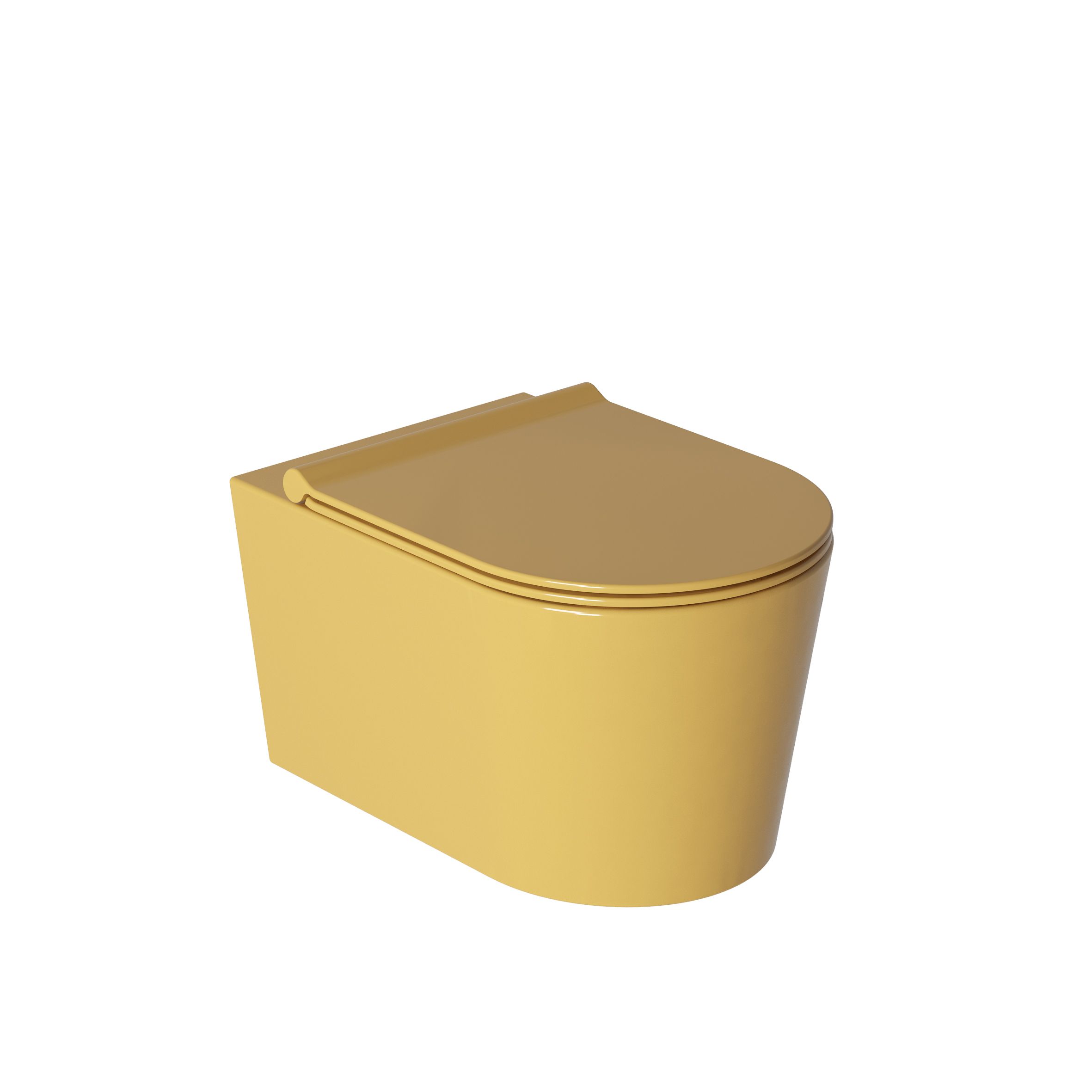 Salenzi Civita Glans Geel Wandcloset - Keramiek - 8719304741091