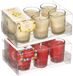 Arte regal geurkaarsen set - 6x rood fruit - 6x vanille - in glas - 8 branduren