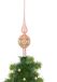 Inge-glas Inge Christmas Goods kerstboom piek gedecoreerd - lichtroze - glas - 31 cm