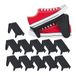 Relaxdays schoenen organizer, set van 12, tot maat 39, antislip, kunststof, schoenenstapelaar voor schoenenrek, zwart