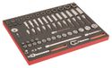 Bahco Foaminlay Fit&Go 3/3 met doppen en toebehoren en lange doppen en toebehoren 1/2" - met lasermarkering - 67-delig - FF1A196LM