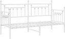 vidaXL Bedframe daybed, wit, 75 x 190 cm, van staal