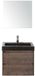 BES LED Dante Badmeubelset 60 cm - Tabacco - Wastafel Hardsteen Wit Lucca met Spiegel