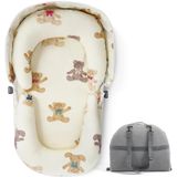 Lit de bébé - Lit de bébé portable et réglable pour nouveau-nés - Coussin/banc de couchage pour bébé - Coton respirant - Amovible - Avec sac de rangement