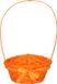 Merkloos / Sans marque Excellent Houseware Rieten mandje met hengsel - Oranje - 21 x 39 cm