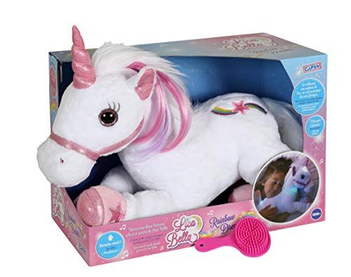 ToyJoy Knuffelzacht eenhoorn pluche figuur Lica Bella met LED, meerkleurig