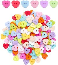 100 Bol 100 stuks liefdesknopen, naaiknopen met dubbele gaten, babyknopen voor vesten, knopen voor kledingaccessoires, knopen in verschillende kleuren voor naaien en doe-het-zelfdecoratie (12,5 mm)