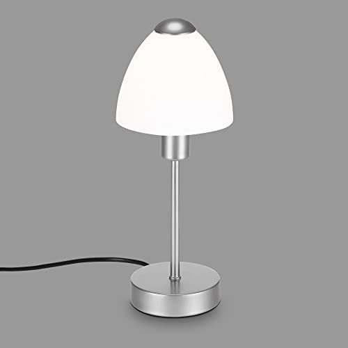 Briloner Lampen - tafellamp, tafellamp incl. kabelschakelaar, 1x E14, max. 25 Watt, zilverkleurig/wit, 100x320mm (DxH)