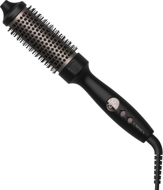 Carmen CTB3830B - Thermal brush - Krulborstel - Diamter 19 mm - Toermalijn coating - LED display - 5 warmtestanden