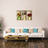 3D-muursticker leliebloemen en rozen 60 x 90 cm