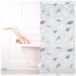 Relaxdays douchegordijn transparant - doucherolgordijn 240 cm - rolgordijn douche - wit