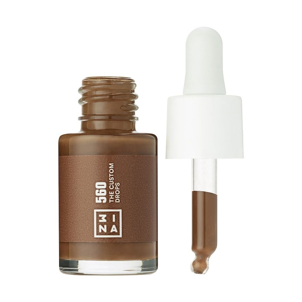 3INA The Custom Drops Foundation - 560 - Ultra Dark Brown - 13 ml