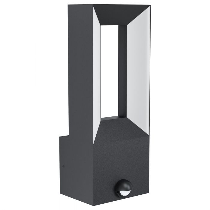EGLO Riforano - Buitenwandlamp - LED - Zwart/Wit - Met Sensor