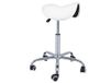 QUIRUMED Kruk Pony 5 wielen chromen sokkel wit