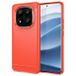 Xiaomi Coque Xiaomi Redmi Note 14 Pro+ 5G en TPU Brossé - Fibre de Carbone - Rouge