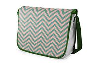 Bonamaison Digitaal bedrukte Messenger schooltas met kaki riem voor studenten, crossbody tas, koerierstas, schoudertas voor kinderen, meisjes, jongens, maat: 29x36 cm