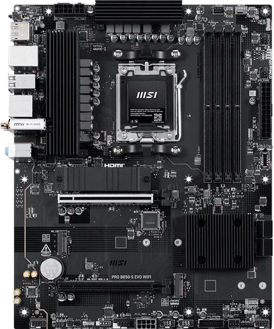 MSI PRO B850-S EVO WIFI moederbord AMD B850 Socket AM5 ATX