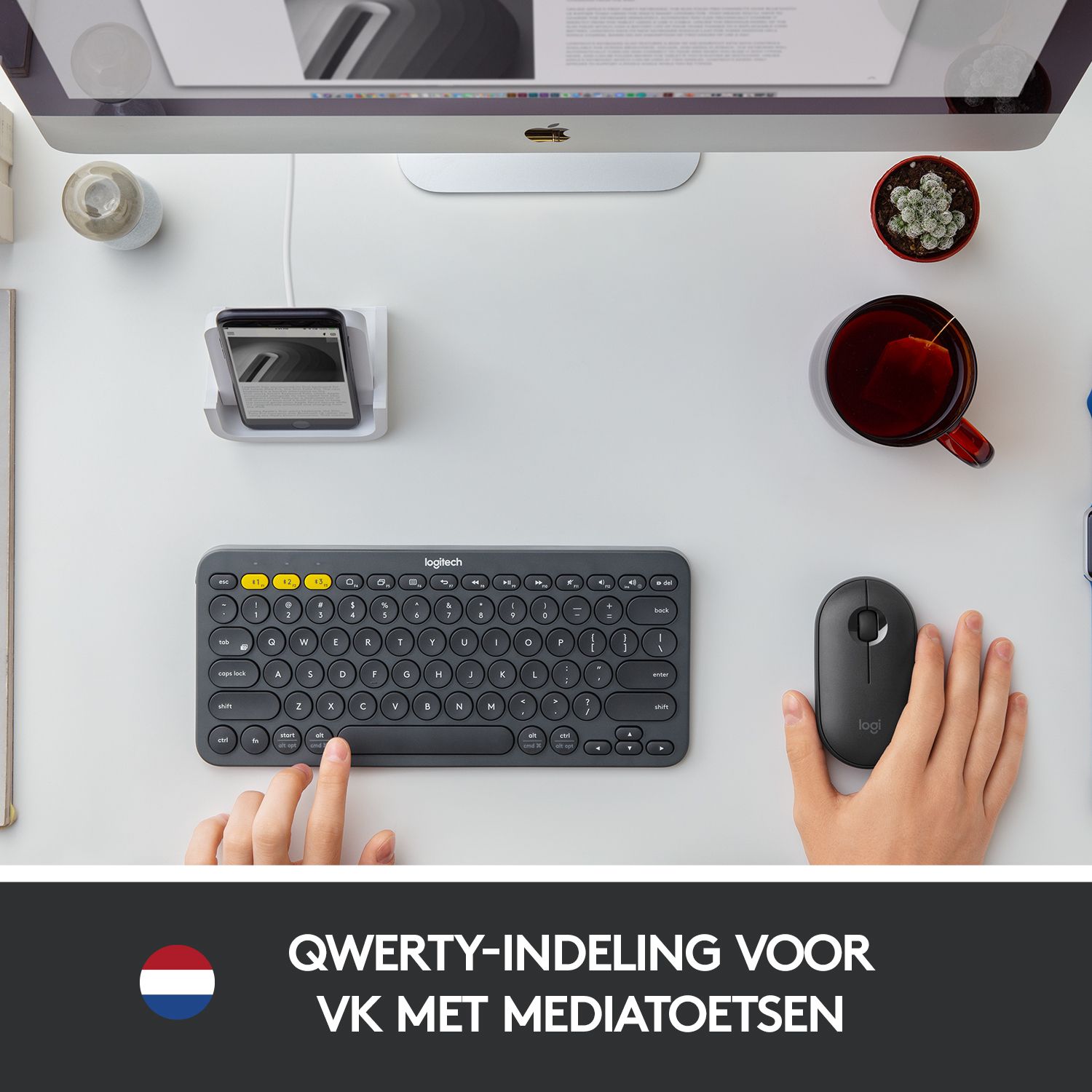 Logitech K380 Multi-Device Bluetooth QWERTY - Grijs