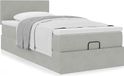 Maison Exclusive - Cadre de lit ottoman avec matelas gris clair 80x200 cm velours
