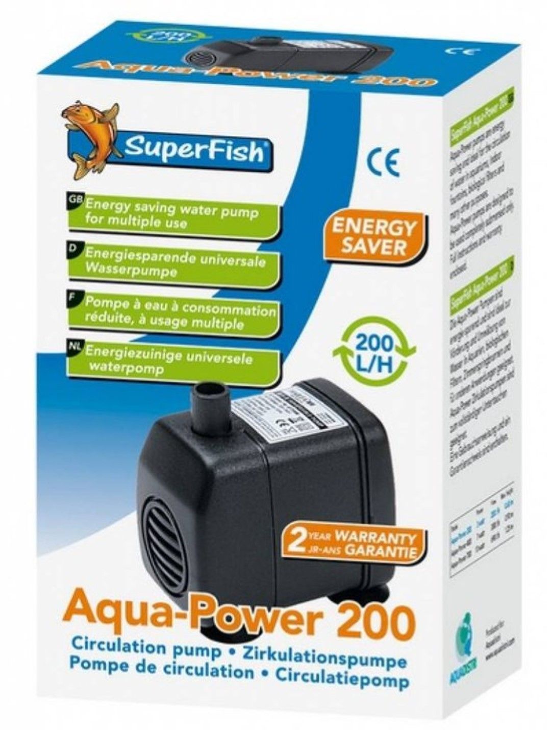 SuperFish Aqua-Power 200 Waterpomp - 200 L/H