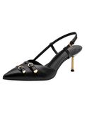 Tamaris Dames Slingpumps 1-29631-46 Zwart Leer 41 EU
