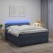 Maison Exclusive - Lit Boxspring avec matelas gris foncé 140 x 190 cm velours