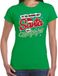 Bellatio Decorations Fout kersttrui t-shirt - Why Santa has a naughty list - groen - voor dames - Kerstkleding XXL