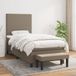 Maison Exclusive - Sommier à lattes de lit avec matelas taupe 80x200 cm tissu