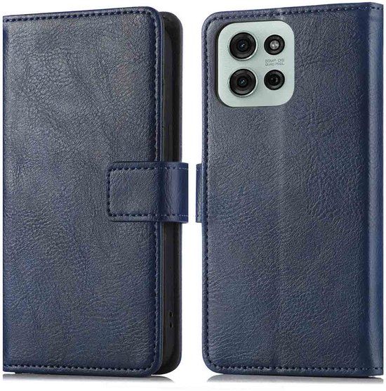 imoshion Hoesje - Geschikt voor Motorola moto G75 5G - Luxe Bookcase - Donkerblauw