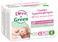 Love & Green - Gezonde babyluiers - Maat 2 (3-6 kg) - 36 luiers