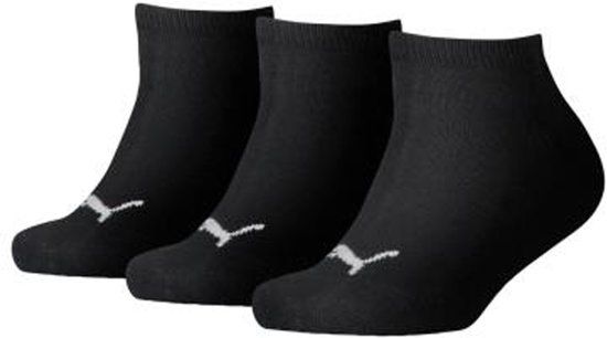 PUMA - Kids 3-Pack Sneaker Sokken Invisible Zwart - 35-38