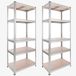 AREBOS 2x Stellingkast - Opbergrek - 5 Planken - 875 kg Draagkracht - 180x75x45 cm - Metaal/MDF