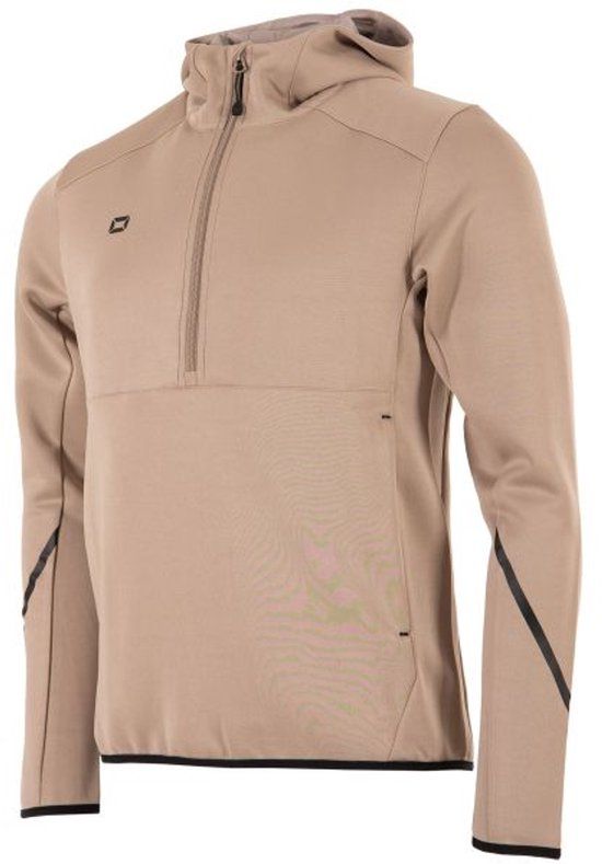 Stanno Plaza Hooded Half Zip Top Beige XL