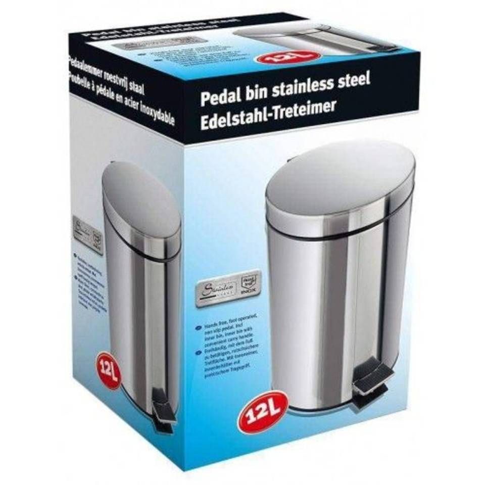 Pedaalemmer Chroom 12 Liter