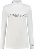 KOU Sportswear Thermoshirt Dames Lange mouwen - Je T'aime Kou - Wit - Maat XS