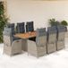 Prolenta Maison Exclusive Tuinset voor buiten, 9-delig, met kussens, grijs, van polyrotan