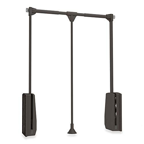 Emuca - Opvouwbare garderobestang - 600-830 mm - Mokka kleur