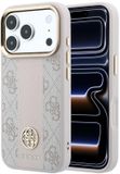 Guess - Leather 4G Stripe Round Classic Logo MagSafe Case for iPhone 18 Pro / 17 Pro - Pink