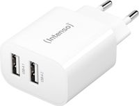 Intenso Power Adapter W24AA, 24W, 2x USB-A, Wit
