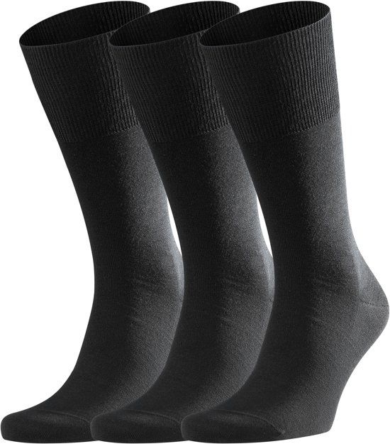 Falke Sokken Airport 13007 - Black 3-pack - Heren - Maat 43-44