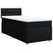VidaXL Boxspringbed met matras, stof, zwart, 80x200 cm