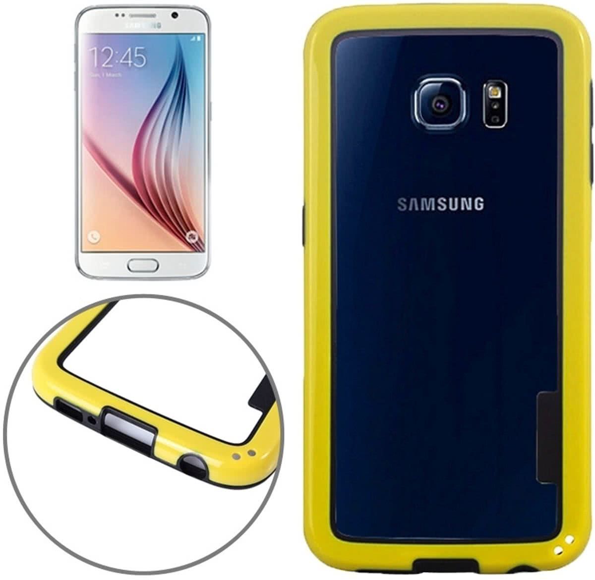 Kleurrijk PC Bumper Frame voor Samsung Galaxy S6 / G920 geel