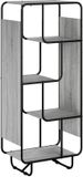 vidaXL Highboard Grijs Sonoma 60 x 37.5 x 144 cm Bewerkt hout