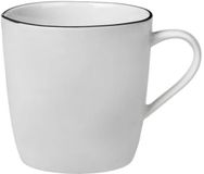 Broste Copenhagen Salt Thee beker Ø11,5 x H8,5 cm Wit met zwarte rand Porselein