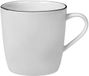 Broste Copenhagen Salt Thee beker Ø11,5 x H8,5 cm Wit met zwarte rand Porselein