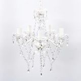 vidaXL Kroonluchter 5 lampen transparant