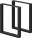Vicco Pieds de table - 60 x 72 cm Carré Acier Noir