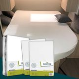Dexitex Jersey & molton hoeslaken pakket Queensbed/Eilandbed 2 x Wit
