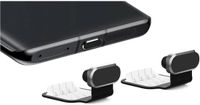 Selected by GSMpunt.nl USB-C Poort Stofdichte Plug met Plakstrip | voor Smartphone en Tablet | Geschikt voor iPhone 15/16 en Samsung S24 | Kapje USB-C Connector | Beschermt tegen stof, zand, vuil en water | Zwart (2-Pack)