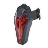 Led-achterlicht, 220 graden zichtbaarheid, met Li-ion batterij oplaadbaar via micro-USB